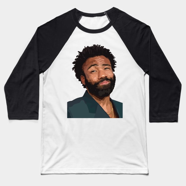 Childish Gambino Original Fan Art Baseball T-Shirt by HAPHEART.COM